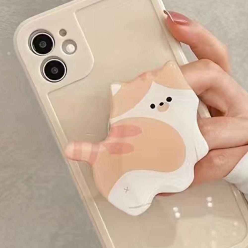 Acrylic Cute Cat Phone Grip
